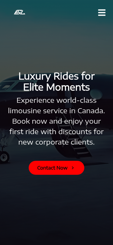 Elite Class Limousine — Booking Portal on mobile