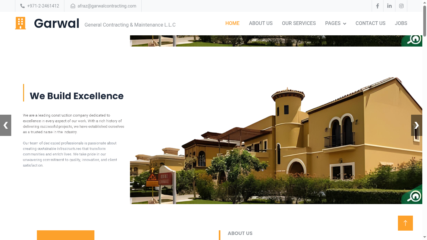 Garwal Contracting Website